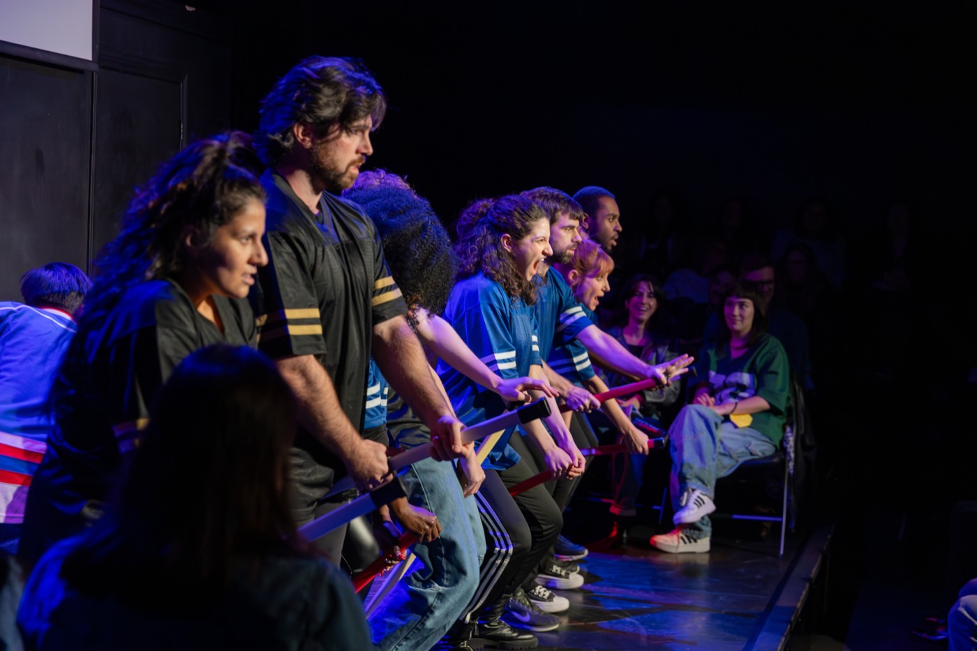 Ensemble in a high-energy musical number